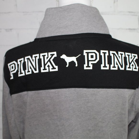 Victoria's Secret Pink Zip Up Gray Sweatshirt - Picture 4 of 4
